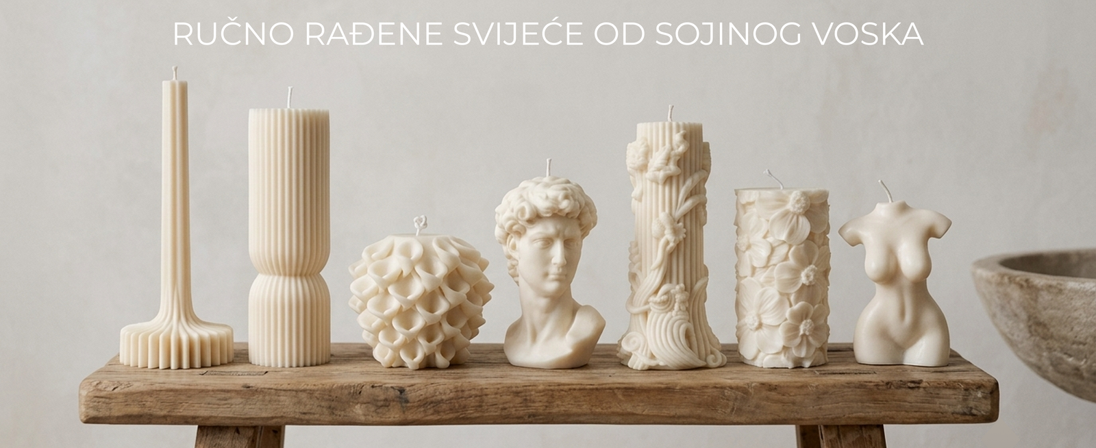 Ručno izlivene sojine svijeće domaćeg brenda Candela
