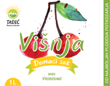 Sok od višnje Tadić u originalnoj ambalaži